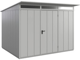 Hörmann Berry Modern Typ 3 mit Pultdach Einzeltür weißaluminium ab 3.