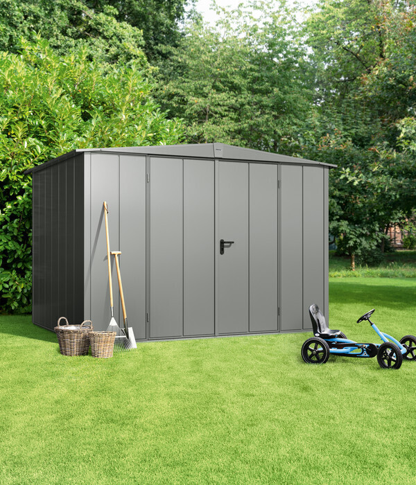 Hörmann Berry Modern Typ 3 mit Satteldach Doppeltür graualuminium ab 2.