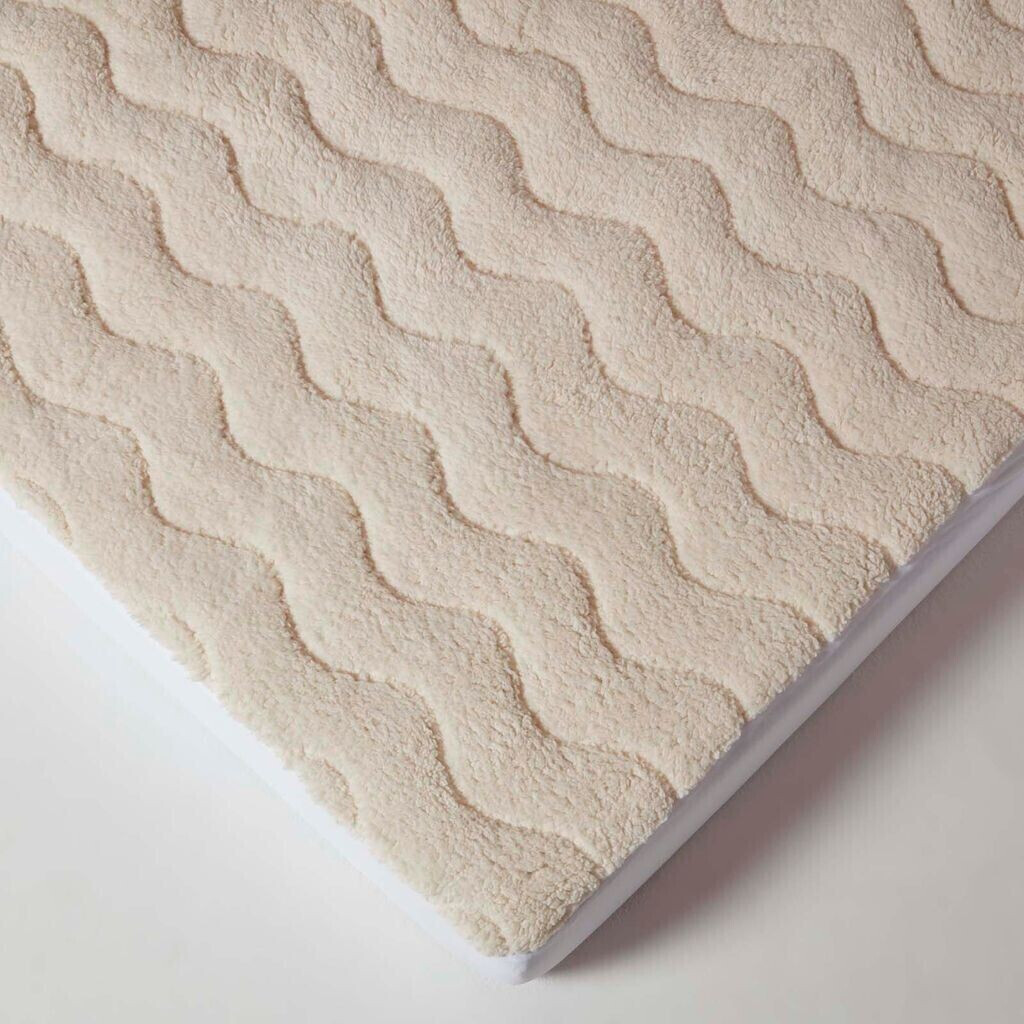 Homescapes Fleece Matress Topper 120x190 cm white