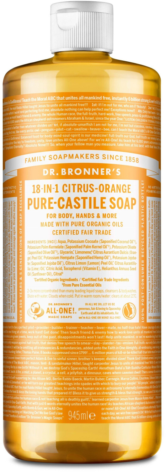 Dr. Bronner's Liquid Soap Citrus-Orange (945ml)