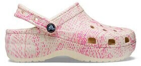 Crocs Classic Platform Snake Print Clogs (208231) bone/multi