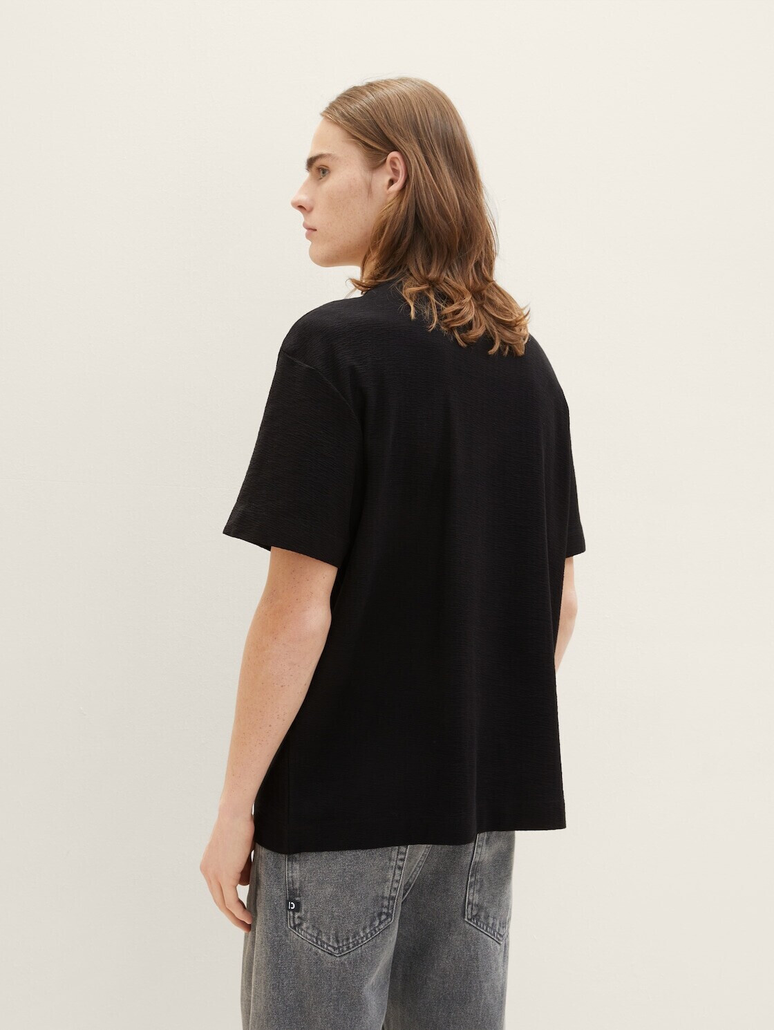 Tom Tailor Denim Preisvergleich ab (1035614) schwarz mit Struktur | Oversized T-Shirt € bei 9,86