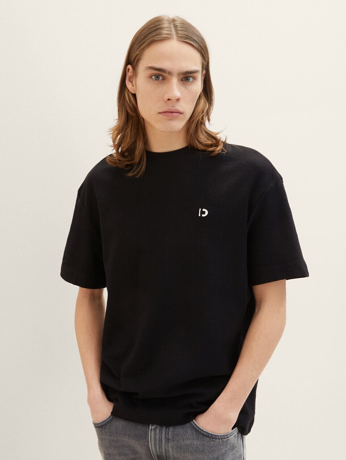 € (1035614) ab Struktur Preisvergleich bei Tailor mit Tom 9,86 schwarz Denim | T-Shirt Oversized