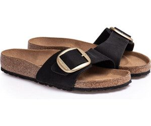 Birkenstock Madrid Big Buckle Nubuck Leather black regular au