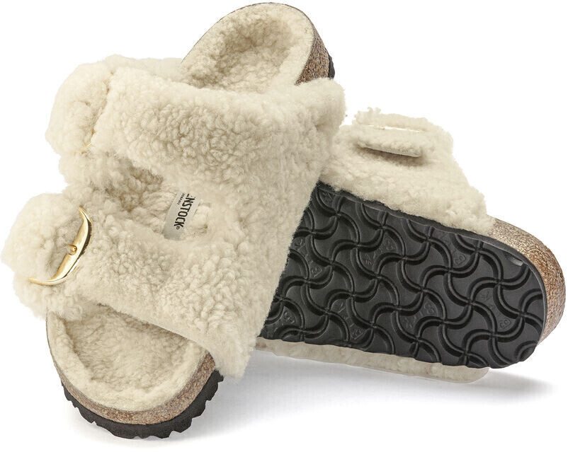 Birkenstock Arizona Big Buckle Shearling Teddy eggshell mittel