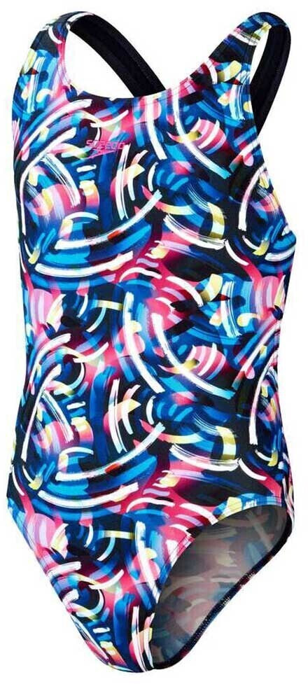Speedo Girls' Digital Allover Leaderback Swimsuit (81237714743) multicoloured