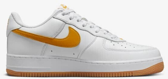 White air force 1 yellow swoosh on sale