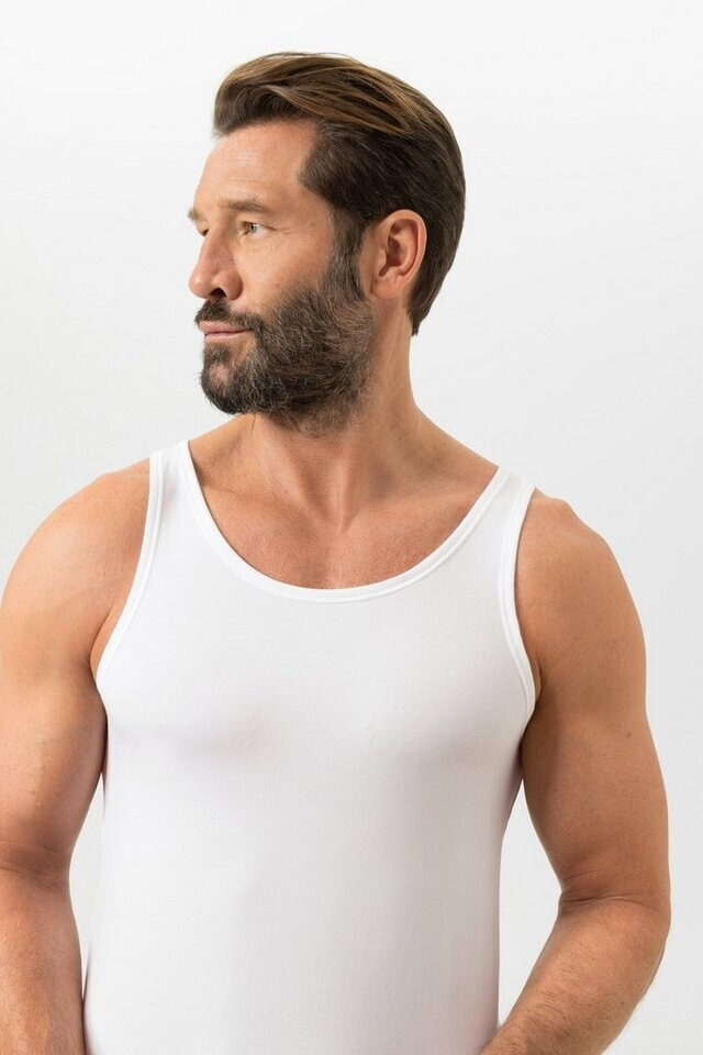 Mey 46003 Canottiera Uomo Bianca Cotone Dry Cotton - Taglia XXLarge, Vestibilità Aderente, Termoregolante
