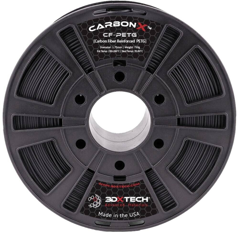 3DXtech PETG Filament 1.75mm 750g Carbon