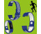 Wigento Hochwertiges Kunststoff / Silikon Armband Fitbit Charge 3 + 4 / Versa 2 Neu, Farbe:Blau / Weiß, Ausführung:Größe S / Frauen,-Typ:Fitbit Charge 3 + 4