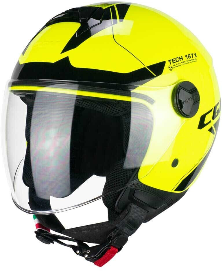 CGM 167x Flo Tech Open Face Helmet Yellow