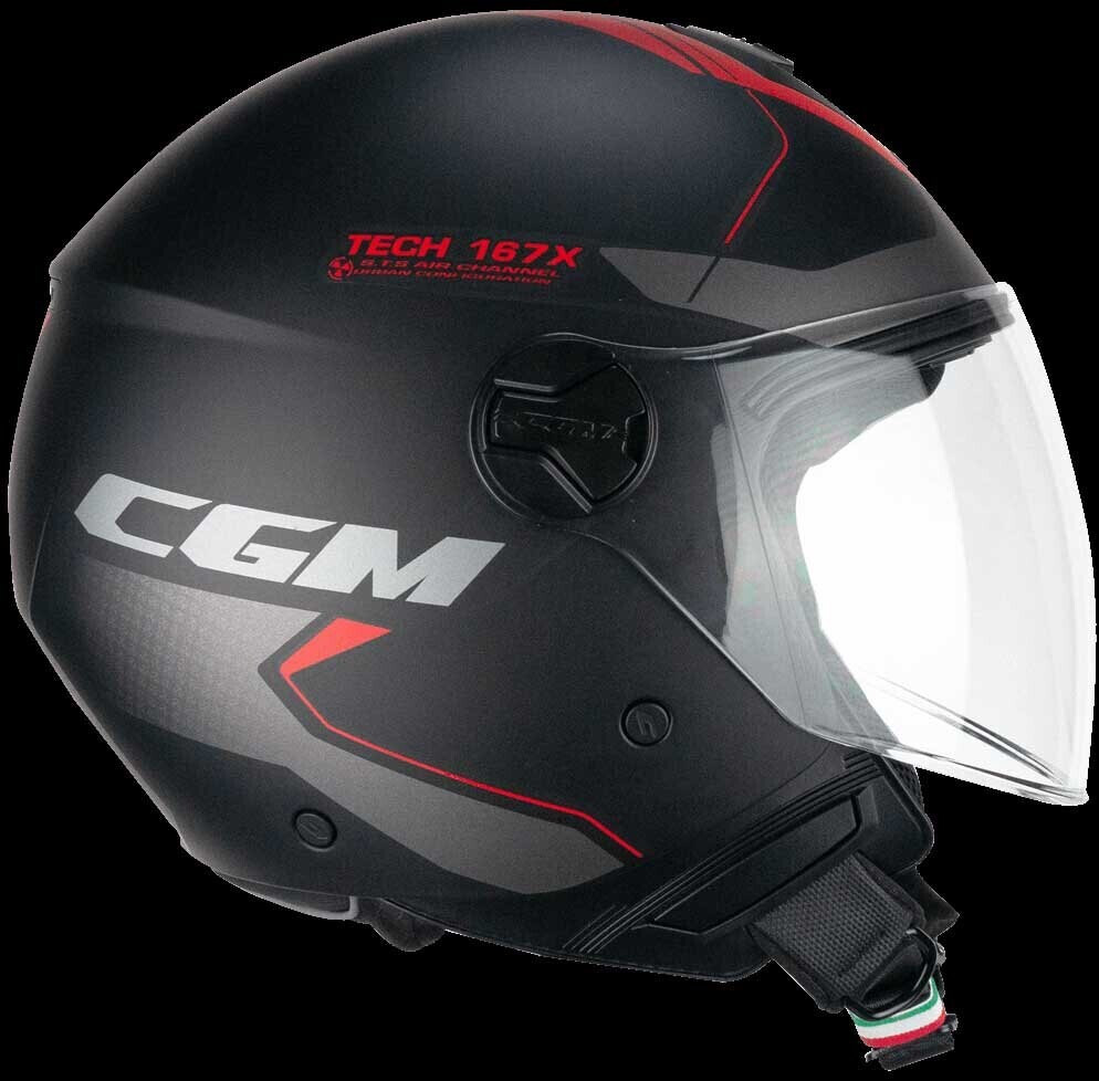 CGM 167x Flo Tech Open Face Helmet Black