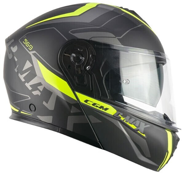 CGM 569g C-max City Modular Helmet Black/Yellow