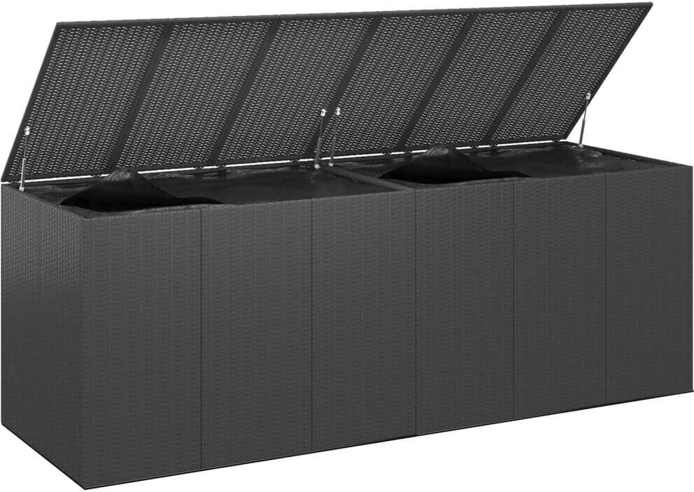 vidaXL PE rattan garden container 291x100,5x104cm
