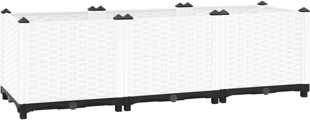 vidaXL Raised Planter 120x40x38 cm white