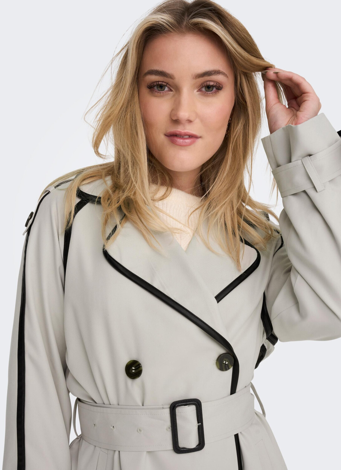 Lyng Mix Quiltted Trenchcoat Pumice Stone