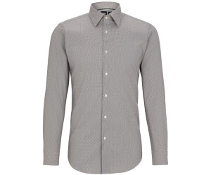 BOSS Camicia Uomo P-HANK-kent-C1-222 Slim Fit In Jersey Elasticizzato | Colletto Kent Polsini Arrotondati | Made In Italy