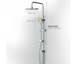 AM.PM Like ShowerSpot Duschsstange mit Regendusche und Handbrause 