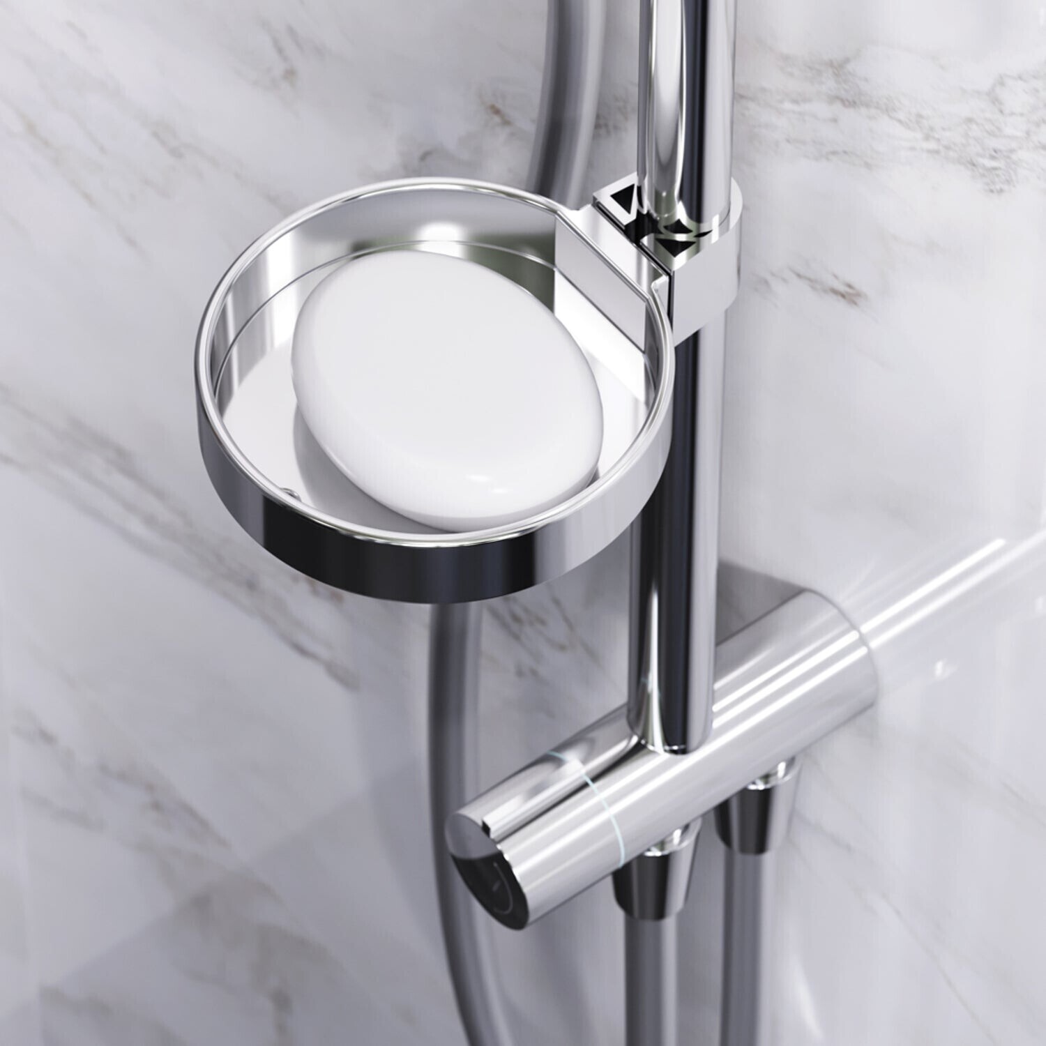 AM.PM Like ShowerSpot Duschsstange mit Regendusche und Handbrause  