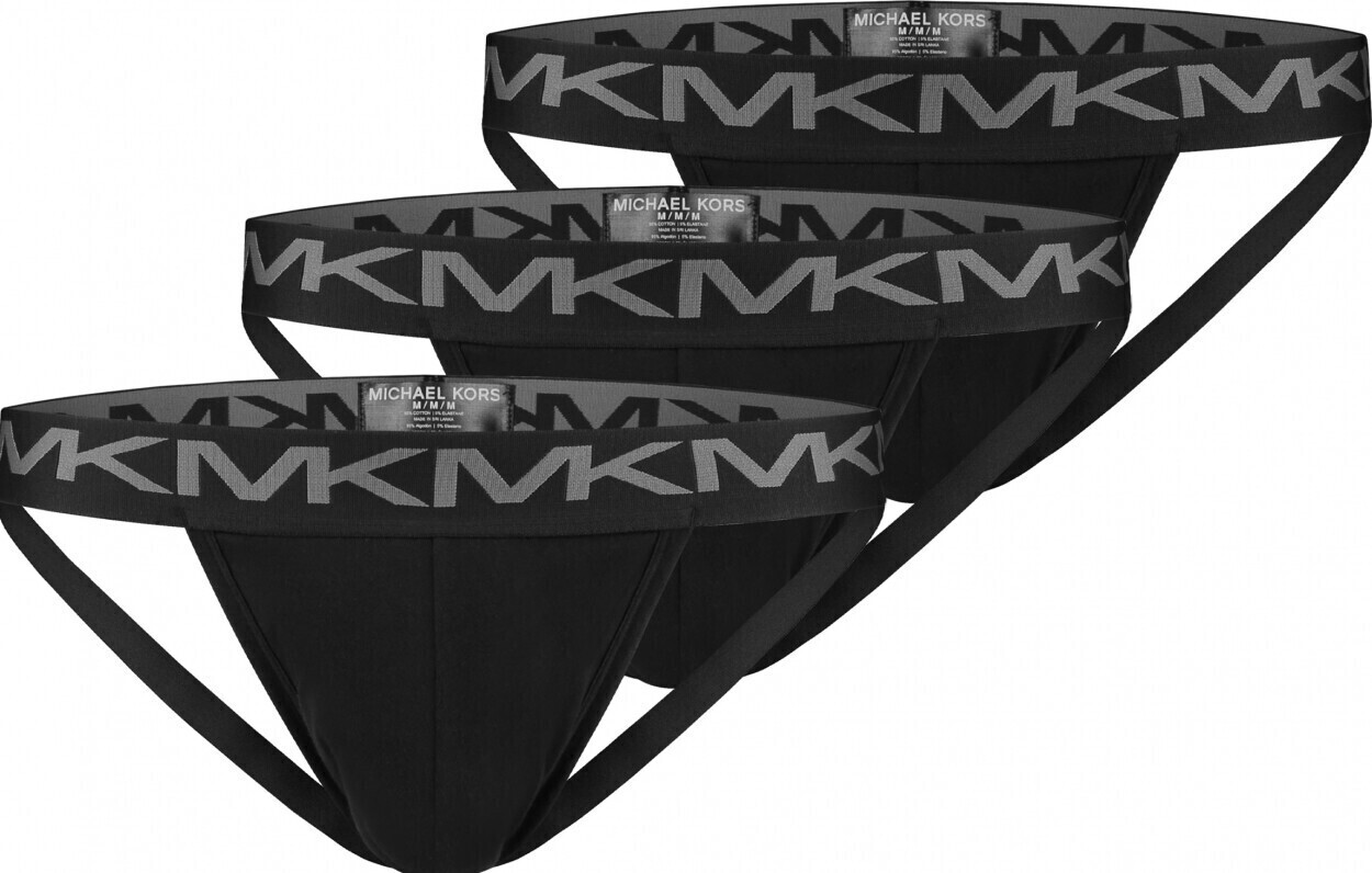 Michael Kors X New Amsterdam Apparel SF Basic Jock 3 Pack (6BR1J10033) black
