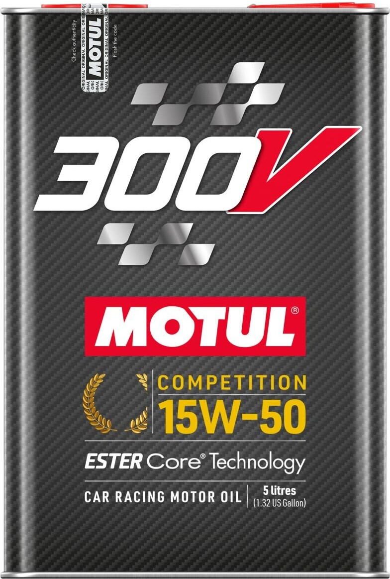 Aceite Motul 300V Competition 5W-50 - 4 Litros (2x2L), Para Competición Y Alto Rendimiento