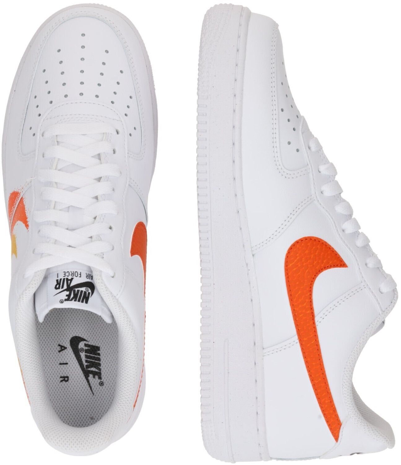 White air force on sale 1 orange tick