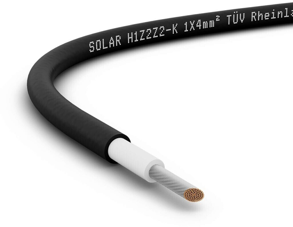cavo solare da 4 mmq per impianto fotovoltaico H1Z2Z2-K 1 mt nero cavo solare da 4 mmq per impianto fotovoltaico H1Z2Z2-K 1 mt nero