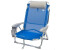 Aktive Beach Folding Chair 4 Positions With Cushion And Cup Holder blue