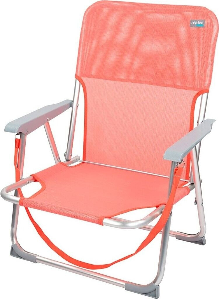 Aktive Beach Low Aluminium Folding Chair coral