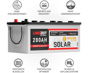 LANGZEIT Batterien SOLAR 12V 280Ah (LZ2808) ab 279,89 €