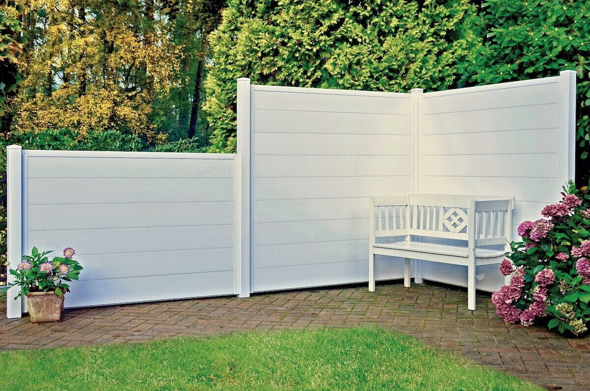 T&J Lightline Steckzaunsystem Lamelle Premium KS 180 x 180 cm weiß ab