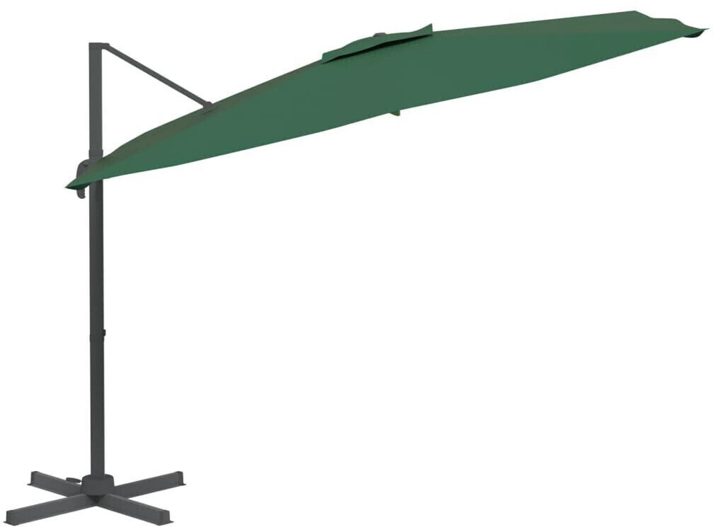 vidaXL Cantilever Parasol 400x300 cm green