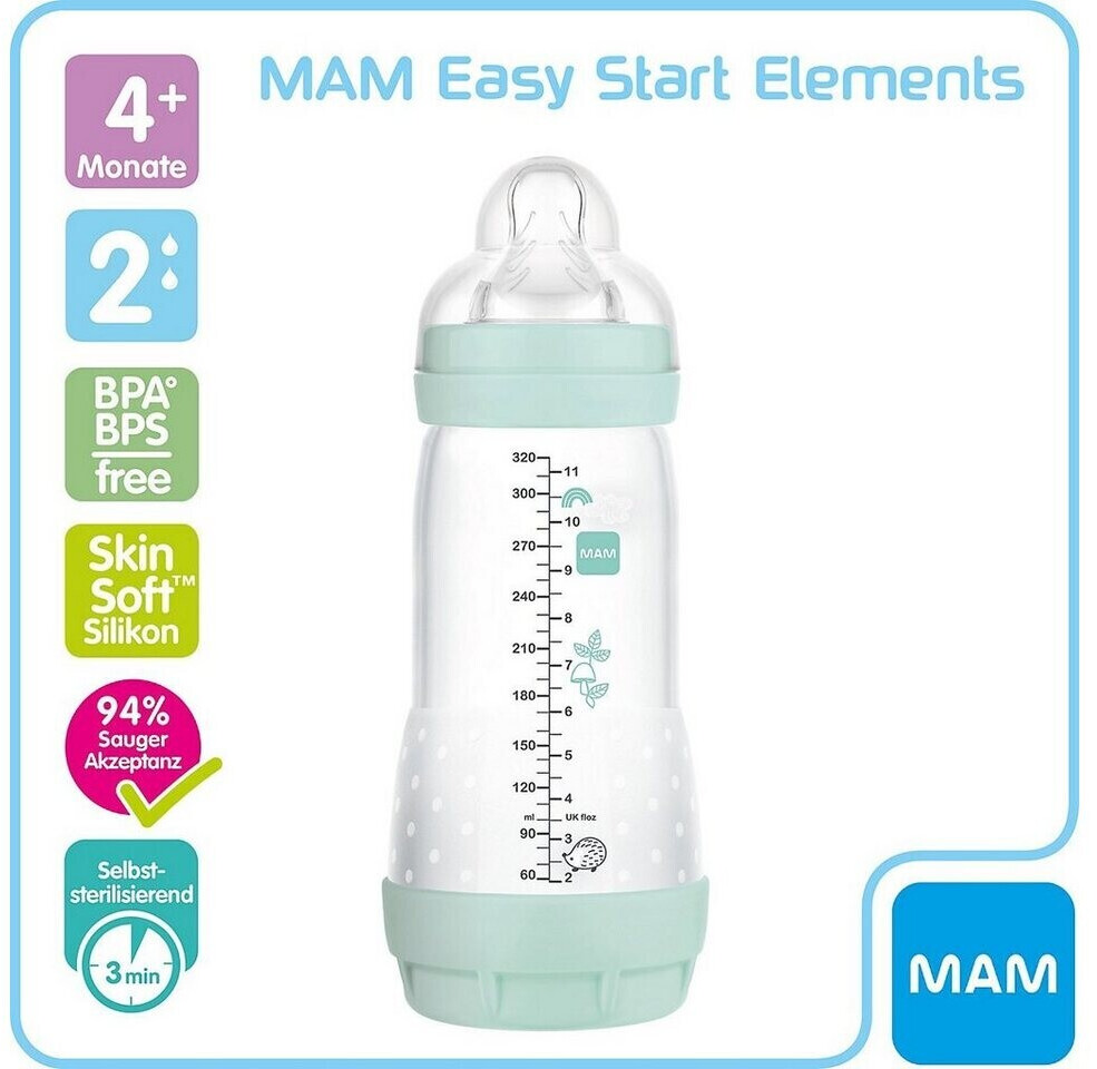MAM Babyflasche Easy Start Anti-Colic 320 ml ab 4+ Monate Waschbär ab 17,54  €