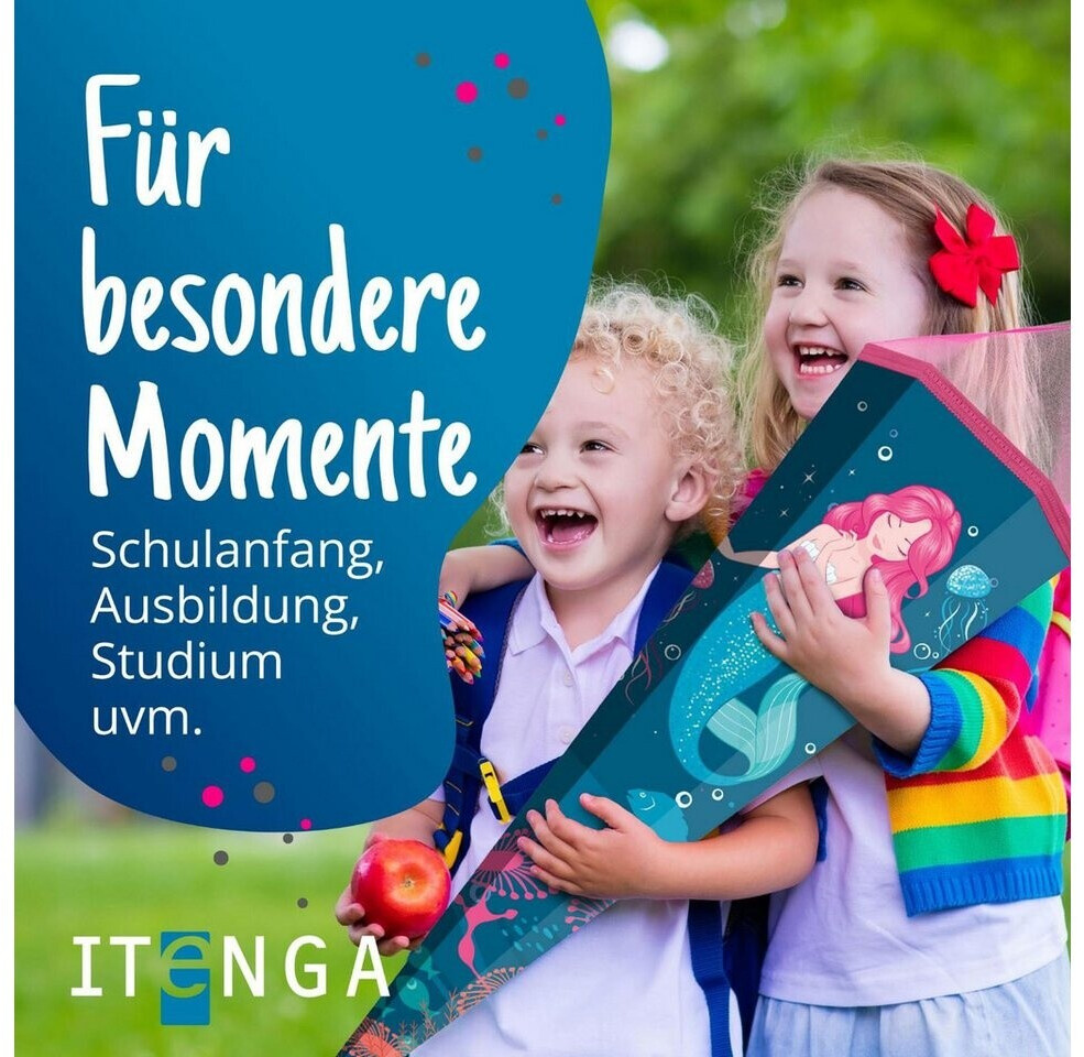 Itenga Schultüte Zuckertüte 70cm rund Meerjungfrau Filzv Itenga Schultüte Zuckertüte 70cm rund Meerjungfrau Filzv