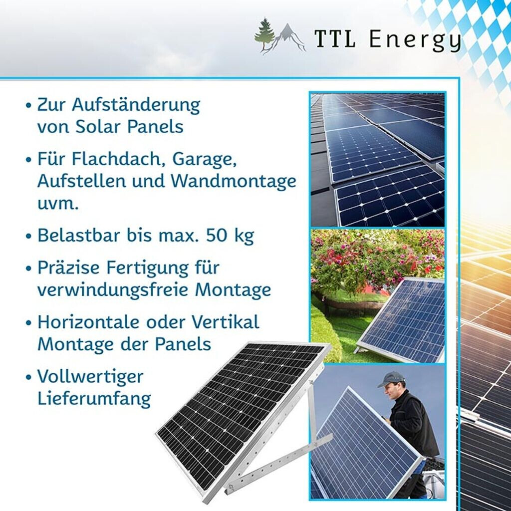 TTL Energy Solarpanel Halterung Alu 2er Set 104 cm (173022-002) ab 36,90 €