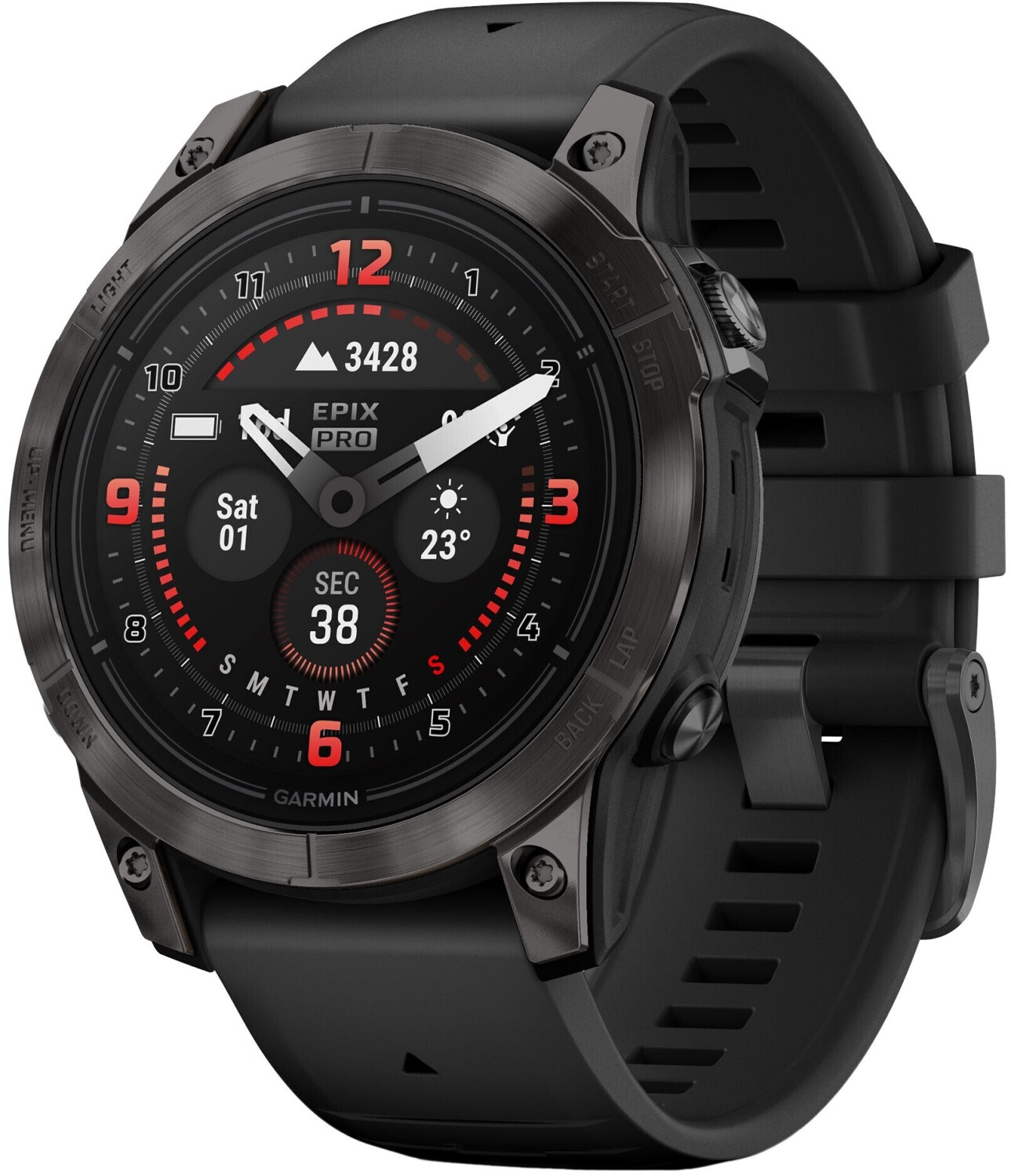 Garmin Epix™ Pro Gen 2 Sapphire 47mm Carbon Gray Titanium + Black Band
