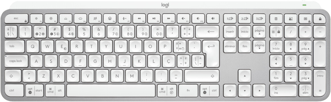 Logitech MX Keys S (PT) gris pâle