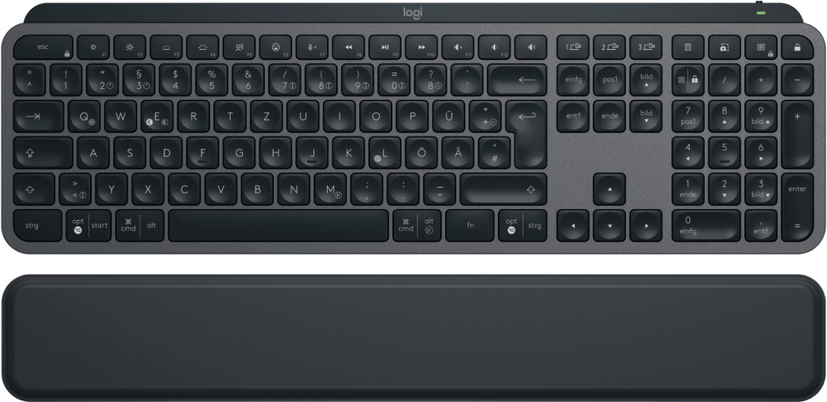 Logitech MX Keys S avec Palm Rest (DE) graphite