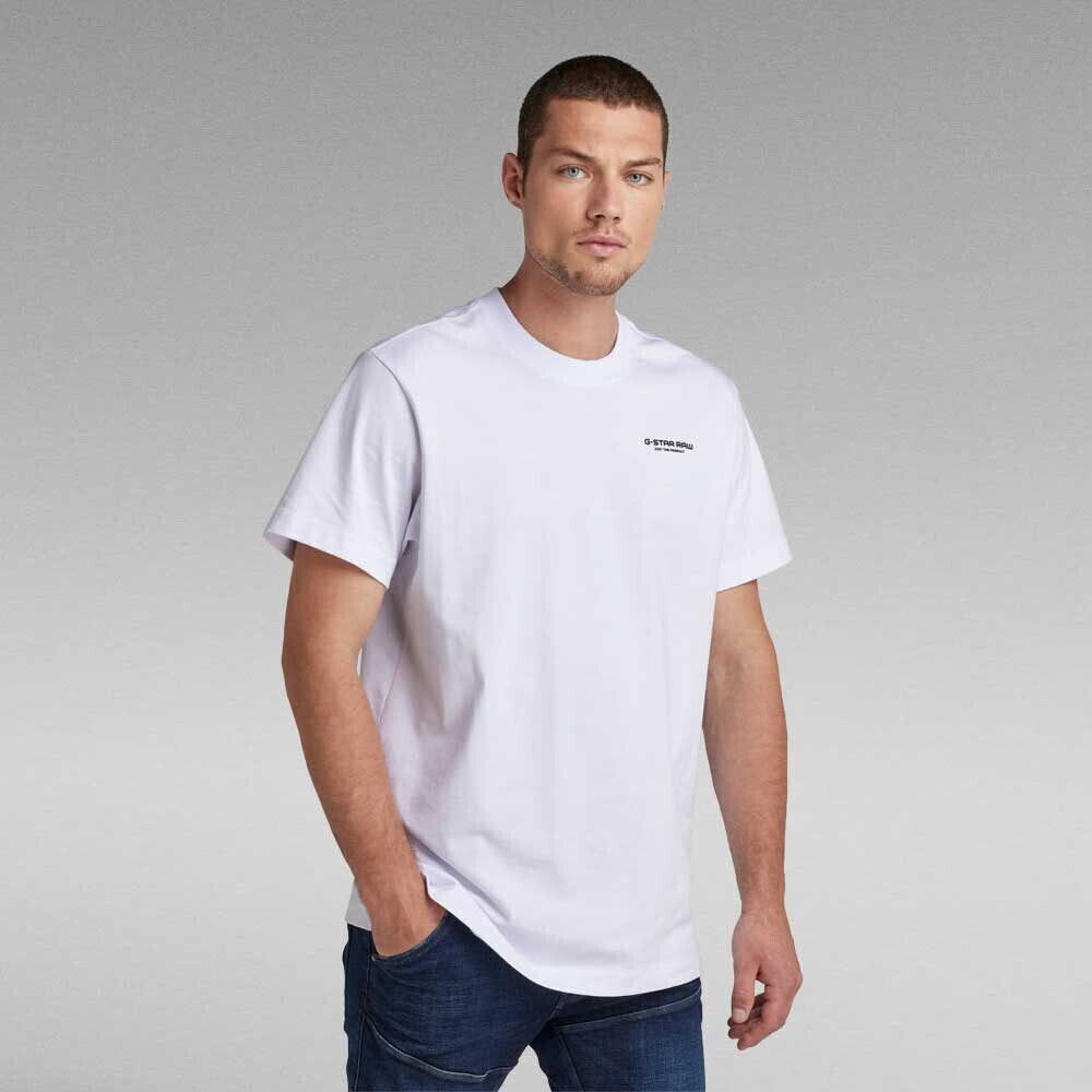 G-Star Center Logo Loose Round ab (D21377-C784) Sleeve Neck T-Shirt Preisvergleich white bei Short | € 24,99