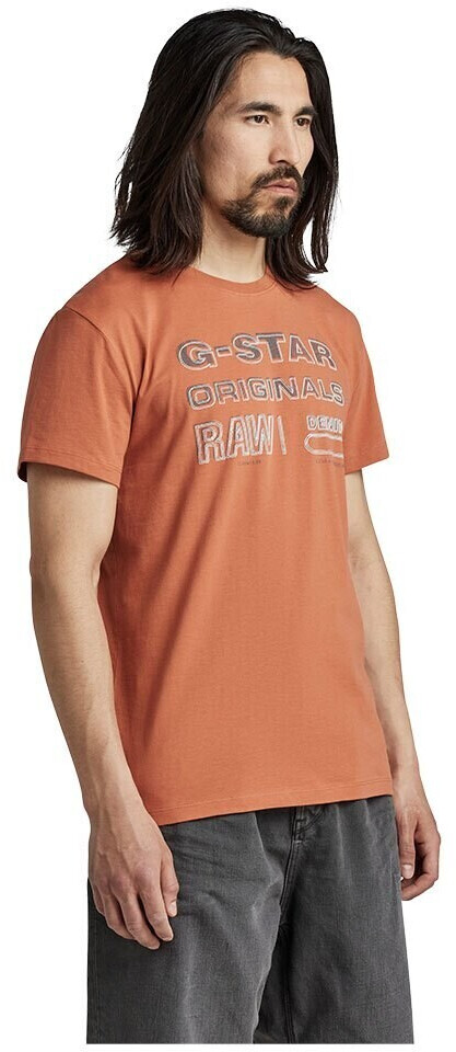 G-Star Originals Stamp Short Sleeve Round Neck T-Shirt (D22378-336) orange