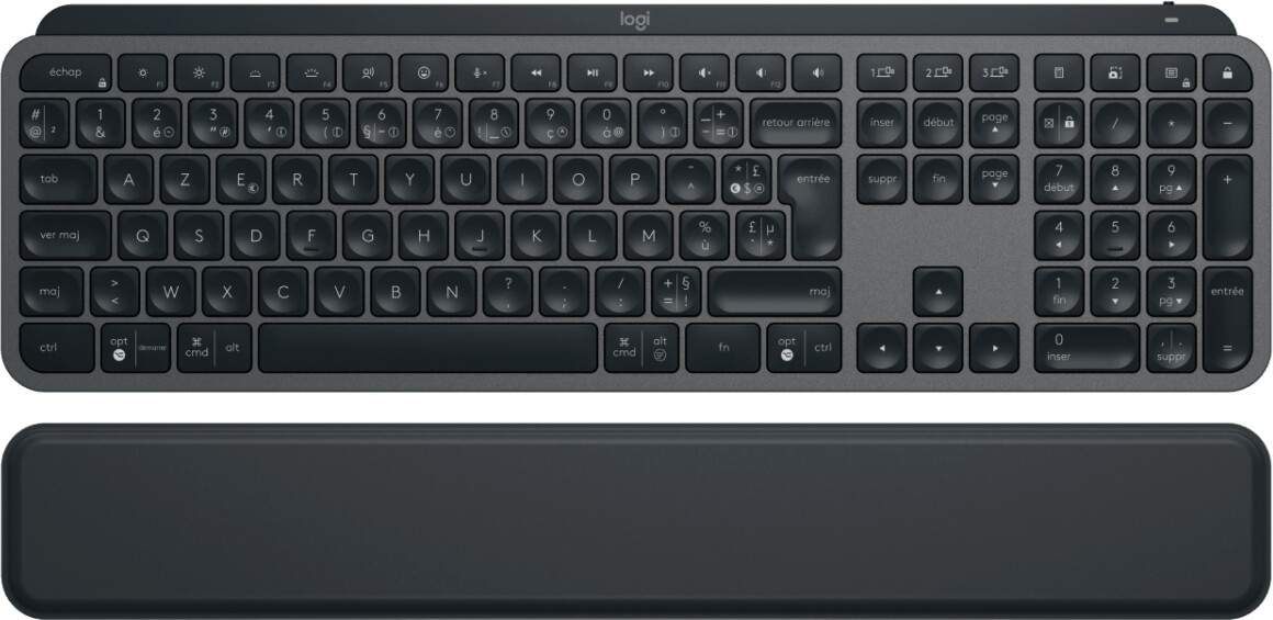 Logitech MX Keys S avec Palm Rest (FR) graphite