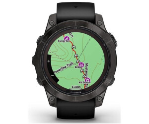 Garmin Cinturino Per Fenix 7 Pro Sapphire Solar, Grigio/Nero, 47mm, Originale, Ideale Per Orologi Sportivi