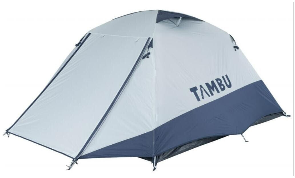 Tambu Tambu Gambuja Kuppelzelt, 3 Personen, 300x240x125cm, grau/blau ab  74,99 € | Preisvergleich bei