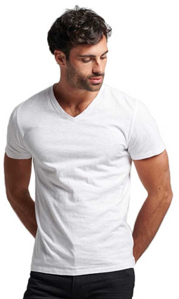 Superdry Studios v € T-Shirt 16,99 neck Preisvergleich beige/white bei (M1011690A) | ab
