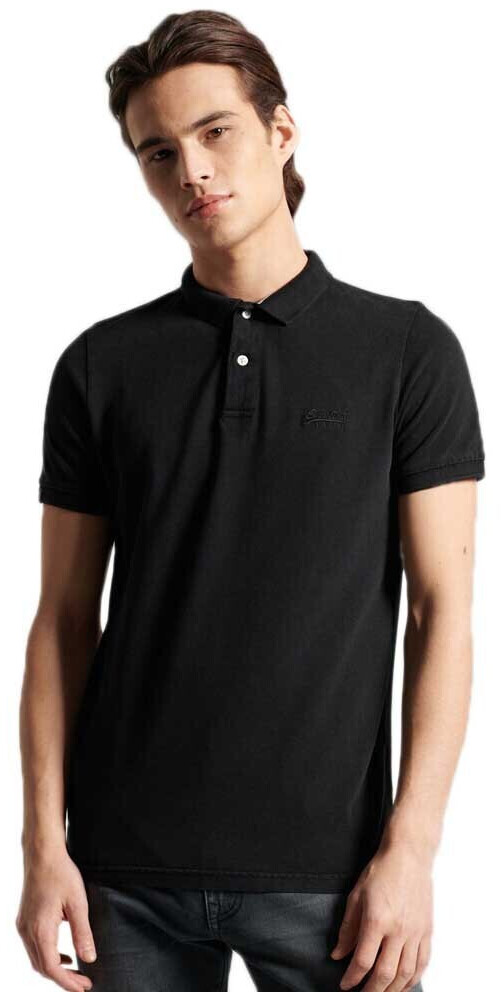 Superdry Classic vintage destroy polo shirt (M1110275A) black