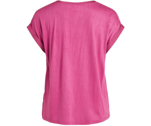 Vila Viellette S/S Satin Top-Noos Blusa de Manga Corta para Mujer