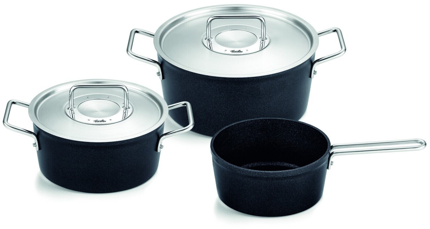 Fissler Pot Set Adamant 3 pcs. black