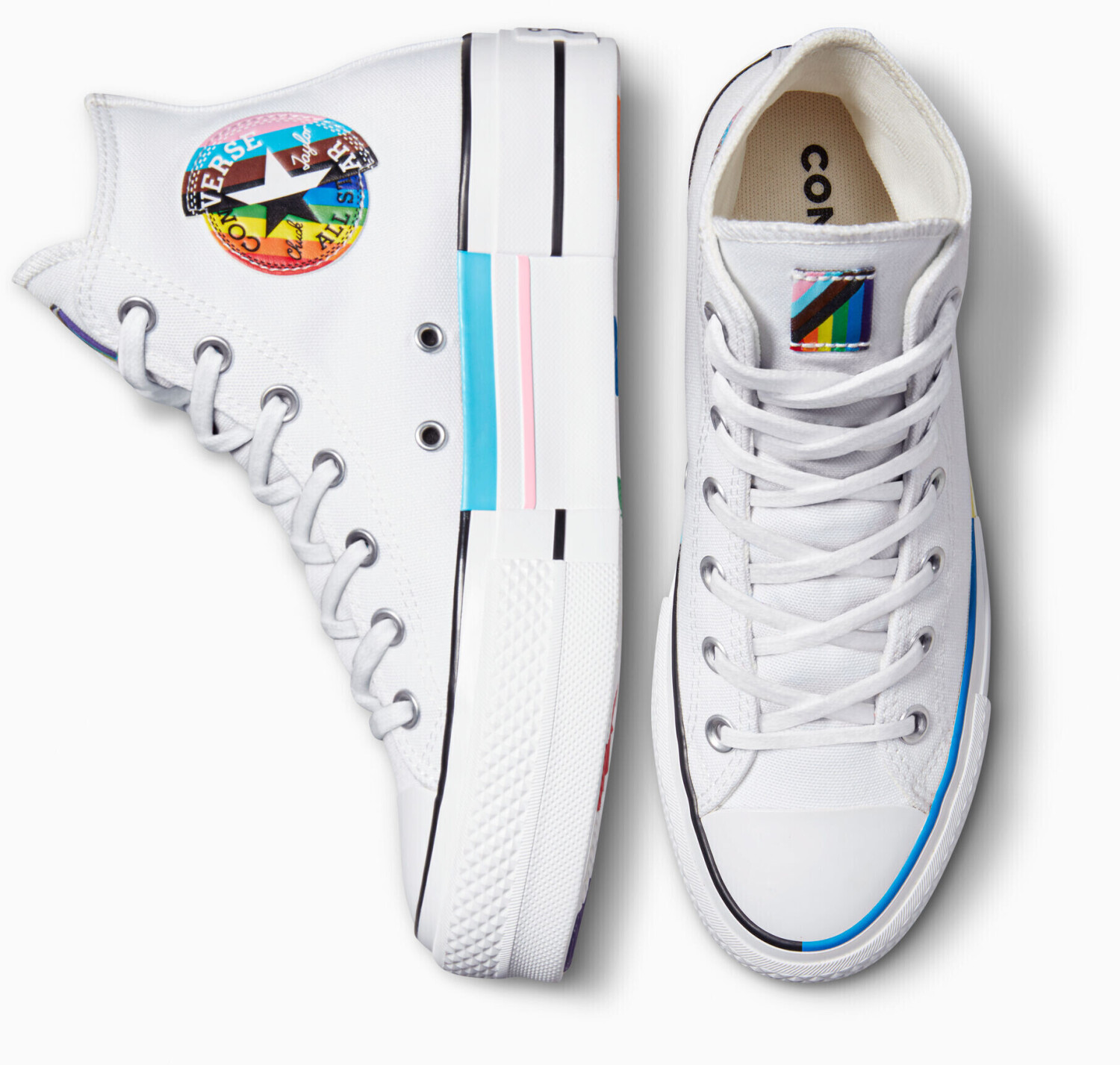 Buy Converse Chuck Taylor All Star Lift High Top Pride White Fresh