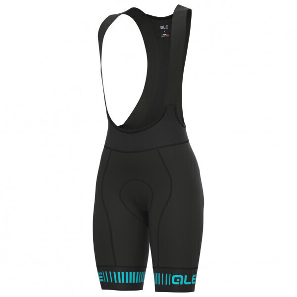 Alé Cycling Women's Strada Bibshorts (Black/Turquoise)