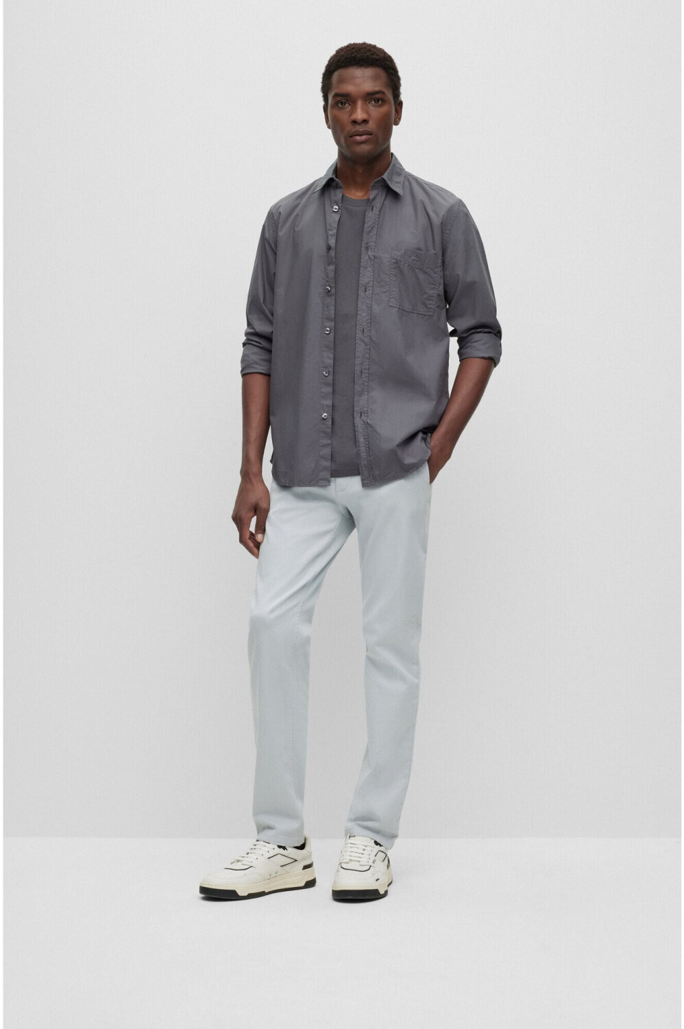 BOSS Herren Hemd Relegant 6-Short – Regular Fit Aus Baumwoll-Popeline, Kurzärmlig